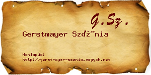 Gerstmayer Szénia névjegykártya